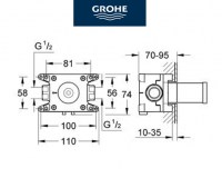 GROHE RAPIDO C EMPOTRABLE LLAVE DE PASO